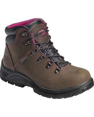 Avenger Women's 7125 Waterproof Steel Toe Work Boots - Brown/Pink